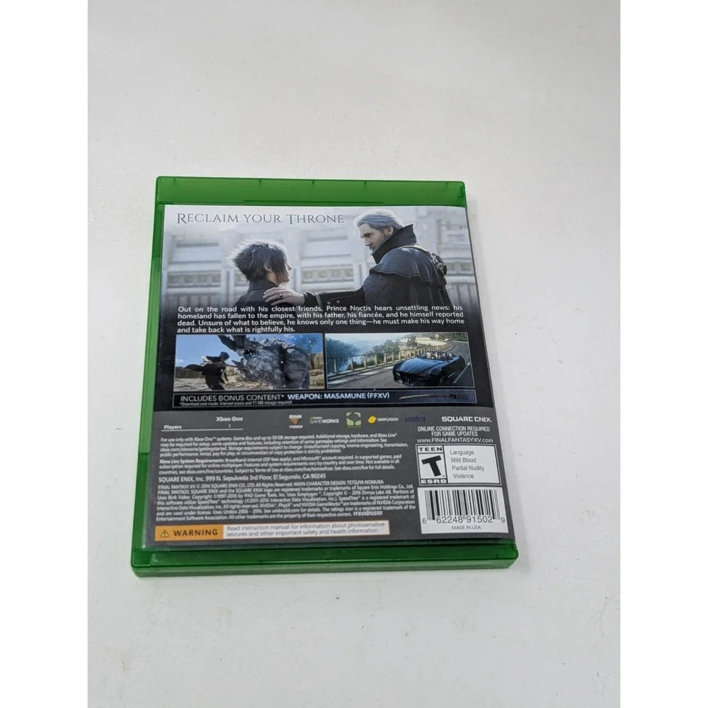 Final‎ Fantasy XV: Day One Edition (Microsoft Xbox One, 2016) COMPLETE